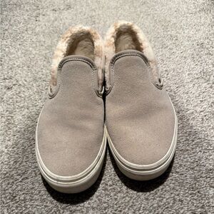 Vans Women's Tan Suede Slip-On Sneakers